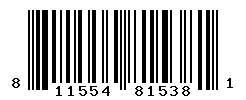 UPC barcode number 811554815381
