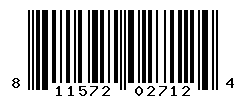 UPC barcode number 811572027124