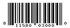 UPC barcode number 811580030000