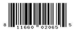 UPC barcode number 811660020655