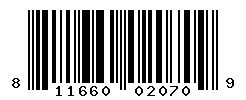 UPC barcode number 811660020709