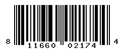 UPC barcode number 811660021744