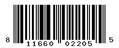 UPC barcode number 811660022055