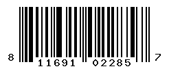 UPC barcode number 811691022857