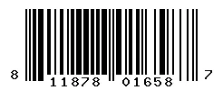 UPC barcode 811878016587