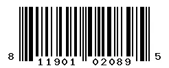 UPC 811901020895 barcode image