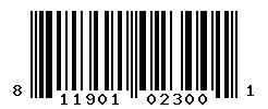 UPC 811901023001 barcode image