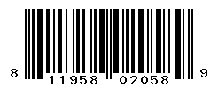 UPC barcode number 811958020589