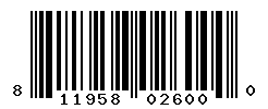 UPC barcode number 811958026000