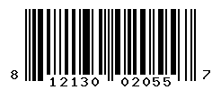 UPC barcode number 812130020557