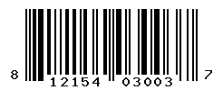 UPC barcode number 812154030037