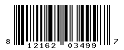 UPC barcode number 812162034997