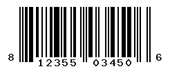UPC barcode number 812355034506