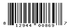 UPC barcode number 812944008697