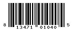 UPC barcode 813471010405