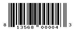 UPC barcode number 813568000043