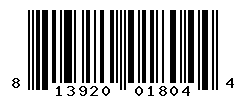 UPC barcode number 813920018044