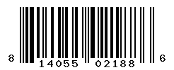 UPC barcode number 814055021886