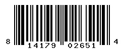 UPC barcode 814179026514