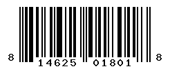 UPC barcode number 814625018018