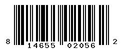 UPC barcode number 814655020562