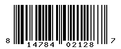 UPC barcode number 814784021287