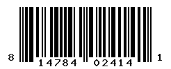 UPC barcode number 814784024141