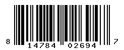 UPC barcode number 814784026947