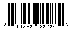 UPC barcode number 814792022269