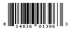 UPC barcode number 814836013963