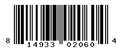 UPC barcode number 814933020604