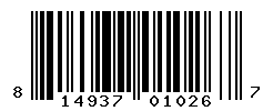 UPC barcode number 814937010267
