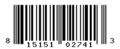 UPC barcode number 815151027413