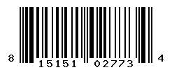 UPC barcode number 815151027734