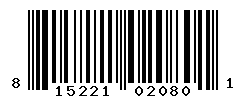 UPC barcode number 815221020801