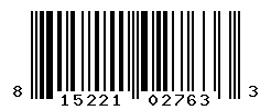 UPC barcode number 815221027633