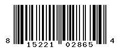 UPC barcode number 815221028654