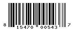 UPC barcode number 815470005437