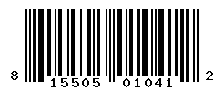 UPC barcode number 815505010412