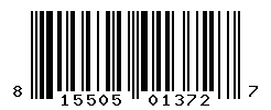 UPC barcode number 815505013727