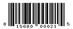 UPC barcode number 815680000215