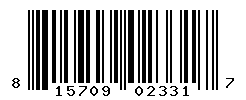 UPC barcode number 815709023317