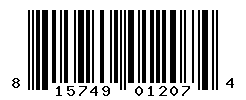 UPC barcode number 815749012074