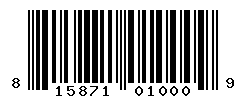 UPC barcode number 815871010009