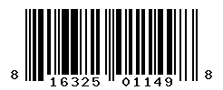 UPC barcode number 816325011498