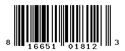 UPC barcode 816651018123
