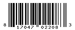 UPC barcode number 817047022083