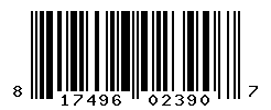 UPC barcode number 817496023907