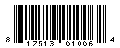 UPC barcode number 817513010064