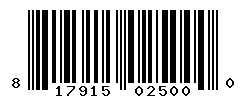 UPC barcode number 817915025000
